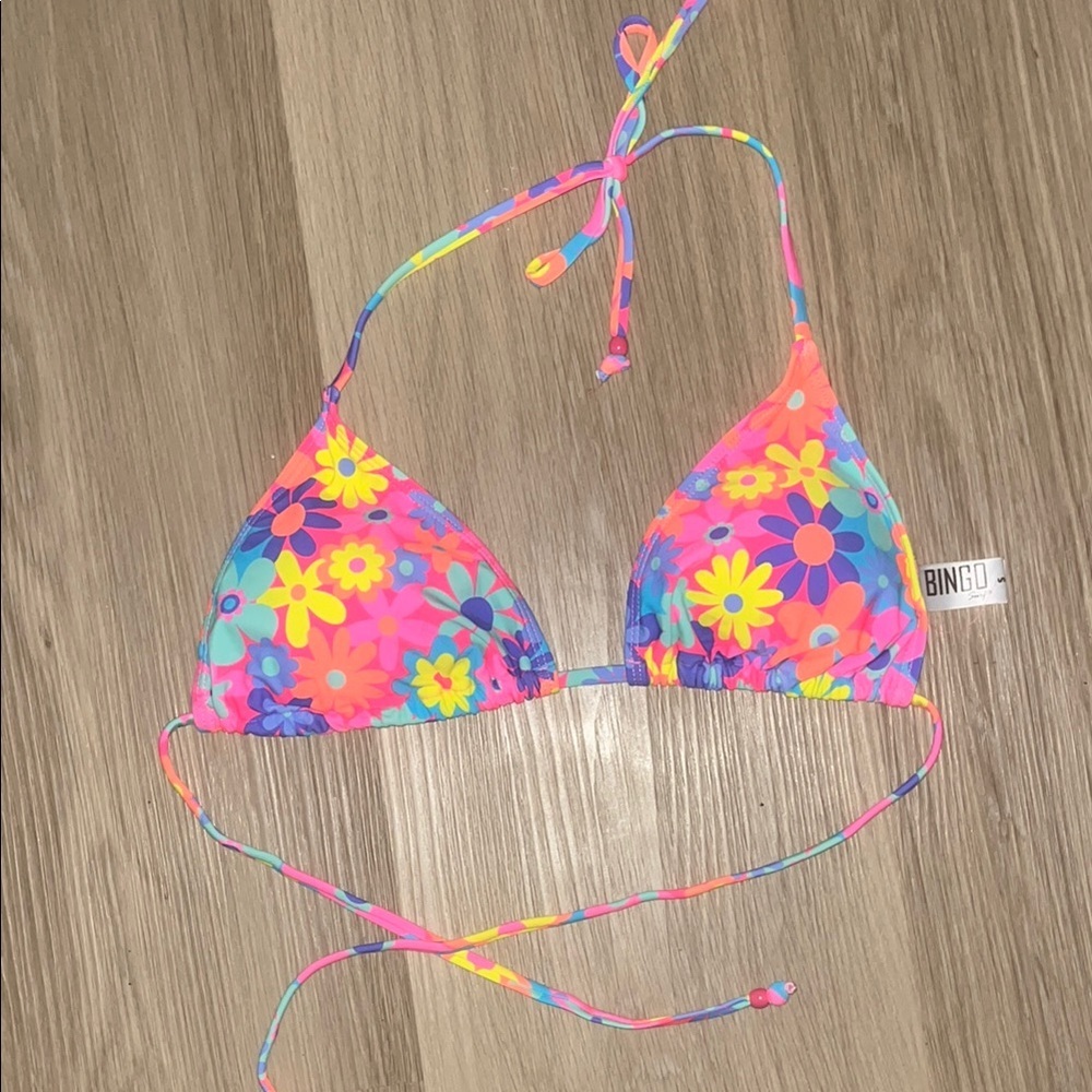 Bikini Bright Floral Top Small